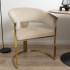 Milton & Oldbrook Velvet Eetkamerstoel Valletta Beige - Goud