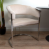 Milton & Oldbrook Samt Esszimmerstuhl Drama Beige - Silber