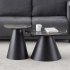 Milton & Oldbrook Set de Table Basse Girona Marbre Noir Brillant
