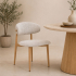 Milton & Oldbrook Chenille Eetkamerstoel Vannes Beige - Eik