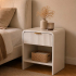 Milton & Oldbrook Table de Chevet Odda Blanc