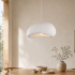 Milton & Oldbrook Japandi Hanglamp Ø 50 cm Vaduz Wit Steenlook