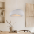 Milton & Oldbrook Japandi Hanglamp Ø 60 cm Vaduz Wit Steenlook