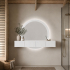 Milton & Oldbrook Hangende Kaptafel met Spiegel en Verlichting Laren Wit