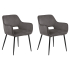 Smuk Velvet Eetkamerstoel Aelin Donker Grijs - 2 Stuks