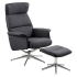 Smuk Fauteuil Relax avec Repose-Pieds Zayne Gris Foncé