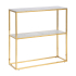Smuk Wandtafel 79,5 cm Saga Wit Marmer - Goud