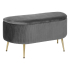 Eazy Living Ribstof Hocker Juliette Grijs - Goud