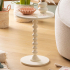 Eazy Living Table d'Appoint Ø 38 cm Roselin Ivoire
