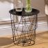 Eazy Living Table d'Appoint Ø 37 cm Emaurrie Noir