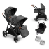 Baninni 4-in-1 Duo Kinderwagen met Autostoel Luiz Grijs