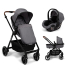 Baninni 3-in-1 Multi Standen Kinderwagen met Autostoel Adria Grijs