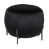 Eazy Living Pouf en Velours Dorine Ø 44 cm Noir