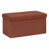 Eazy Living Samt Pouf + Aufbewahrungsbox Alizee Orange