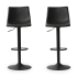 Stozy Tabouret de Bar Fara Noir - 2 Pièces