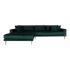 House Collection Velvet Hoekbank Milo Lounge Sofa Links Donker Groen
