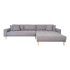 House Collection Canapé d'Angle Milo Lounge Sofa Droit Gris Clair
