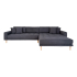 House Collection Canapé d'Angle Milo Lounge Sofa Droit Gris Foncé