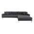 House Collection Canapé d'Angle Milo Lounge Sofa Droit Gris Foncé
