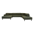 House Collection Canapé d'Angle Milo U-Sofa avec Angle Gauche Ouvert Vert Olive