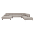 House Collection Canapé d'Angle Milo U-Sofa avec Angle Gauche Ouvert Gris Pierre