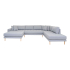 House Collection Canapé d'Angle Milo U-Sofa avec Angle Gauche Ouvert Gris Clair