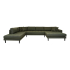 House Collection Canapé d'Angle Milo U-Sofa avec Angle Droit Ouvert Vert Olive