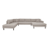 House Collection Canapé d'Angle Milo U-Sofa avec Angle Droit Ouvert Gris Pierre