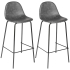 Eazy Living Barhocker Mara Grau - 2 Stück