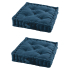 Vloerkussen 45 x 45 cm Bali Blauw - 2 Stuks