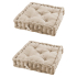 Vloerkussen 45 x 45 cm Bali Beige - 2 Stuks