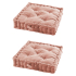 Vloerkussen 45 x 45 cm Bali Roze - 2 Stuks