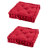 Vloerkussen 45 x 45 cm Bali Rood - 2 Stuks
