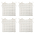 Eazy Living Coussin de Chaise Basile Blanc 38 x 38 cm - 4 Pièces