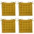 Eazy Living Stoelkussen Basile Geel 38 x 38 cm - 4 Stuks