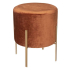 Eazy Living Pouf en Velours Aras Ø 34 cm Orange