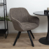 Milton & Oldbrook Bouclette Chaise de Salle à Manger Pivotante Madrid Taupe