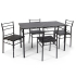 Milton & Oldbrook Eetkamerset 5-delig Valencia - Eettafel Met 4 Stoelen Zwart