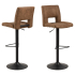 Smuk Tabouret de Bar Yara Brun - 2 Pièces