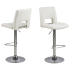 Smuk Tabouret de Bar Yara Blanc - 2 Pièces