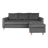 House Collection Cordstoff Ecksofa Petter Ottomane Variabel Dunkelgrau