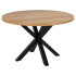 Smuk Eettafel Ø 120 cm Kesia Eik - Zwart