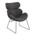 Smuk Fauteuil en Tissu Rhys Gris
