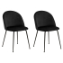 Smuk Chaise de Salle à Manger Calix Noir - 2 Pièces
