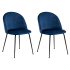 Smuk Chaise de Salle à Manger Calix Bleu - 2 Pièces