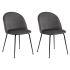 Smuk Chaise de Salle à Manger Calix Gris - 2 Pièces