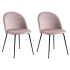 Smuk Chaise de Salle à Manger Calix Rose - 2 Pièces