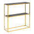Smuk Konsolentisch 79,5 cm Saga Schwarz Marmor - Gold