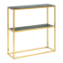 Smuk Wandtafel 79,5 cm Saga Groen Marmer - Goud