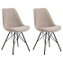 Smuk Bouclé Eetkamerstoel Erina Beige - 2 Stuks
